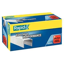 Agrafos Rapid 24/8 Caixa de 5000 Unidades - Capacidade para 10/50 Folhas | Loja Bluepixel