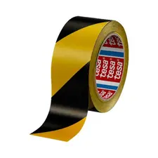 Fita Adesiva PVC Sinalização Amarelo/Preto TESA 50mmx33m | Loja BluePixel