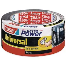 Fita Adesiva Tecido Preto 50mm x 50m TESA - Multiusos e Resistente