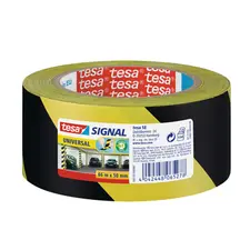 Fita Adesiva TESA PP Sinalização Amarelo/Preto 50mm x 66m | Loja BluePixel