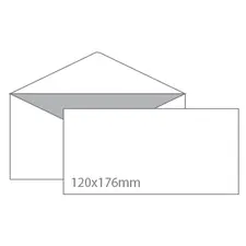 Envelopes B6 Branco 120x176mm com Pala em Bico - Pack de 500 | NEUTRAL