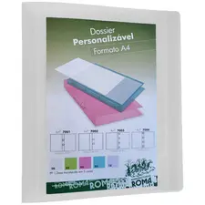 Pasta Arquivo Plástico L40 com 2 Argolas - Transparente | ROMA na bluepixel.pt