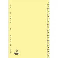 Separadores A4 Cartolina Numerados (1 a 12) SMARTD - Organização eficiente de documentos
