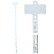 Tira Merchandising TM6 com Topo e 12 Ganchos H790 Branco | Organização para Loja
