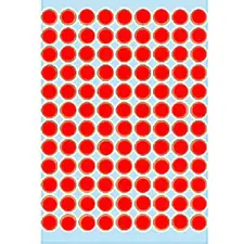 Etiquetas Redondas 8mm Vermelho Fluorescente Herma1846 - Alta Visibilidade e Qualidade
