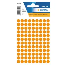 Etiquetas Redondas 8mm Laranja Fluorescente HERMA1844 - 540 unidades | Loja BluePixel