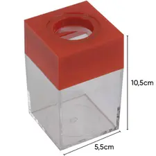Porta Clips Magnético Quadrado Vermelho NEUTRAL | Organização e Estilo para a Sua Secretária