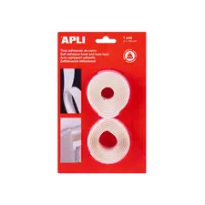 Fitas Velcro Apli 20mm x 1m Branco | Fixação fácil e resistente na loja BluePixel