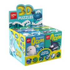Jogo Puzzle Apli Kids 3D Animais Marinhos - Brinquedo Educativo para Crianças