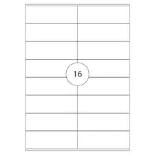 Etiquetas de Poliéster Transparente Mate 105x36mm - Pack 50 Folhas, 800 Unidades | Markin