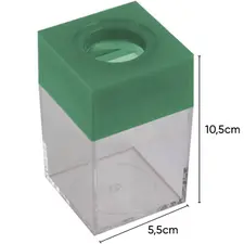 Porta Clips Magnético Quadrado Verde NEUTRAL | Organização de Escritório