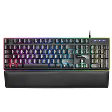 Teclado MARS GAMING MK320 FULL RGB H-MECHANICAL com Apoio de Pulso - Teclado Gaming Compacto