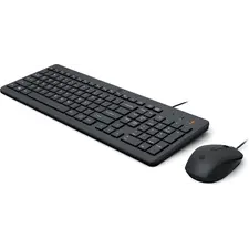 HP 150 Wired Mouse and Keyboard - Conjunto de Periféricos com Fios da HP para Uso Profissional e Doméstico