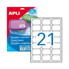 Etiquetas de Congelamento APLI 63,5x38,1mm A4 - Pack 10 Folhas com 210 Etiquetas | bluepixel.pt