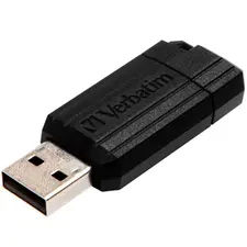 Pen Drive USB-A 2.0 128GB VERBATIM PINSTRIPE Preto | Armazenamento portátil de alta velocidade