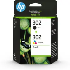 Pack de 2 Cartuchos de Tinta HP 302 Compatíveis com Impressoras HP | BluePixel.pt