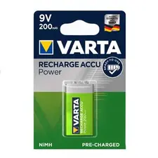 Pilhas Recarregáveis 9V 200mAh Varta - Energia Duradoura para Seus Dispositivos