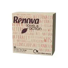 Guardanapos Reciclados Love&Action Renova 22x22 90un - Produto sustentável para a sua mesa
