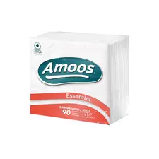 Guardanapos Amoos 33x33 Branco 2 Folhas, Embalagem com 90 Unidades | Loja BluePixel