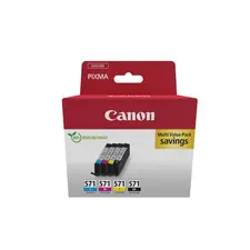 Cartucho de Tinta CANON CLI-571 Multi Cores (C/M/Y/BK) Sem Chip | Loja BluePixel.pt