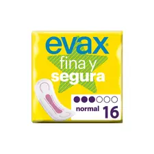 Pensos Higiénicos EVAX Fina e Segura Normal - Pack 16 unidades | Loja online bluepixel.pt