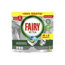 Detergente Máquina Loiça Fairy Ultra 16+8 Pastilhas | Limpeza Profunda e Brilho