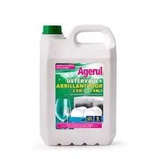 Detergente Máquina Loiça Líquido 2em1 + Brilhantador 5L AGERUL | Limpeza eficiente e brilho intenso