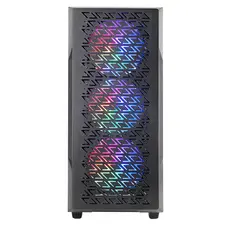 Caixa de Computador Mars Gaming MC-GEO ATX com 4 Ventoinhas RGB e Painel de Vidro Temperado - Preto