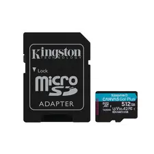 Cartão microSDXC Kingston 512GB Canvas Go Plus Gen4 200MB/s U3 A2 V30 com Adaptador | bluepixel.pt