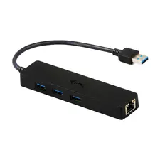 Hub USB 3.0 Slim com 3 Portas e Ethernet Gigabit - I-TEC | Loja BluePixel