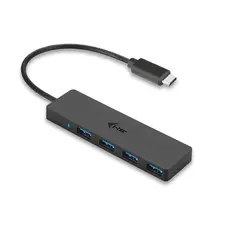 Hub USB-C Slim Passive 4 Portas I-TEC | Compatível com Notebook, Tablet, PC | Sem Fonte de Alimentação