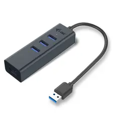 Hub USB 3.0 3 Portas + Adaptador Gigabit Ethernet I-TEC Metal | Loja BluePixel