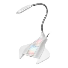 Microfone Mars Gaming MMIC RGB PRO USB com Mute, Flexível, Compatível com Windows, Mac e PS4 - Branco