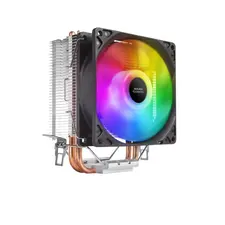 Cooler CPU MARS GAMING MCPUARGB com Chroma RGB, Ventoinha 12cm PWM, 2 Heatpipes, 130W, Preto