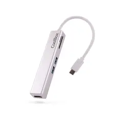 HUB USB-C COOLBOX 5-Portas com HDMI, USB A, USB C e Leitor de Cartões SD | Loja bluepixel.pt
