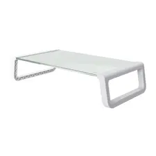 Suporte para Monitor TRUST MONTA GLASS WHT - Estilo e Estabilidade para o Seu Escritório