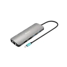 I-TEC USB-C Metal Nano Dock 2x HDMI, LAN, USB 3.2, USB-C 100W - Conectividade avançada para o seu dispositivo