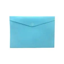 Bolsa Envelope A4 242 com Fecho Velcro Plástico Turquesa | Loja BluePixel