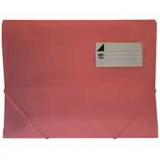 Pasta Plástica A4 com 3 Abas e Elásticos Vermelho Translúcido | Marca 397