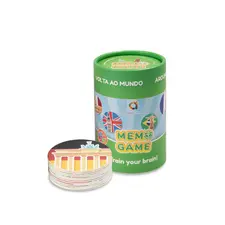 Jogo de Memória Volta ao Mundo 105 | Brinquedo Educativo para Crianças na bluepixel.pt