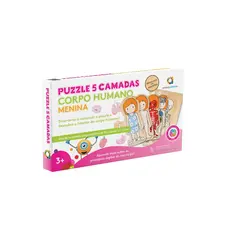 Puzzle Corpo Humano Menina - Brinquedo Educativo da marca 105 para aprender anatomia infantil