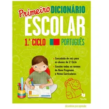 Primeiro Dicionário Escolar Ilustrado 1.º Ciclo - Marca 320 | Material Educativo para Crianças