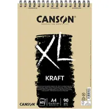 Bloco Espiralado Canson XL Kraft A4 90g - 60 Folhas | Loja BluePixel