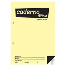 Caderno Diário B5 25x17,6cm Quadriculado 60g Marca 320 - Ideal para Organização e Notas