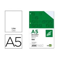 Recarga de Papel A5 Liso 100g com 6 Furos - 100 Folhas | Marca 320