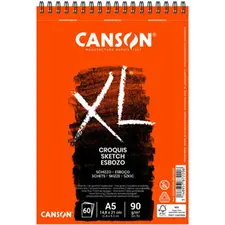 Bloco Espiralado Canson XL Croquis A5 90g 60 Folhas | Material de Desenho de Qualidade