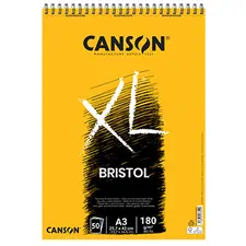 Bloco Espiralado Canson XL Bristol A3 180g 50 Folhas | Material Artístico de Qualidade