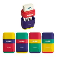 Lápis Afia 2 Bocas c/Depósito + Borracha Milan Sortido | Marca 48 - Loja online bluepixel.pt