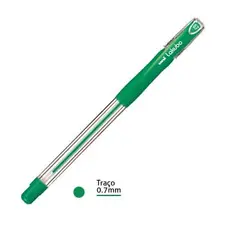 Esferográfica Uni Lakubo SG100 RuberGrip Verde 0,7mm - Pack de 12 | Loja BluePixel