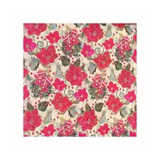 Papel de Embrulho Azevinho Fundo Claro 62cm x 200m Bobine 7kg | Loja BluePixel